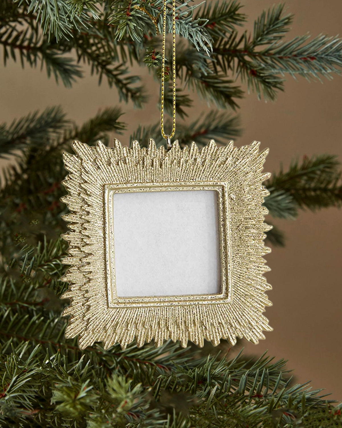 Gold Photo Frame Christmas Ornament - Picture Frame Ornament