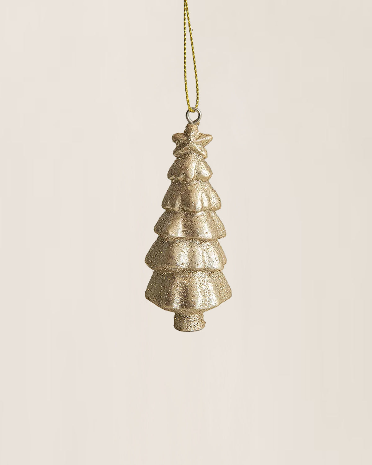 Gold Christmas Tree Ornament - Holiday Tree Ornament