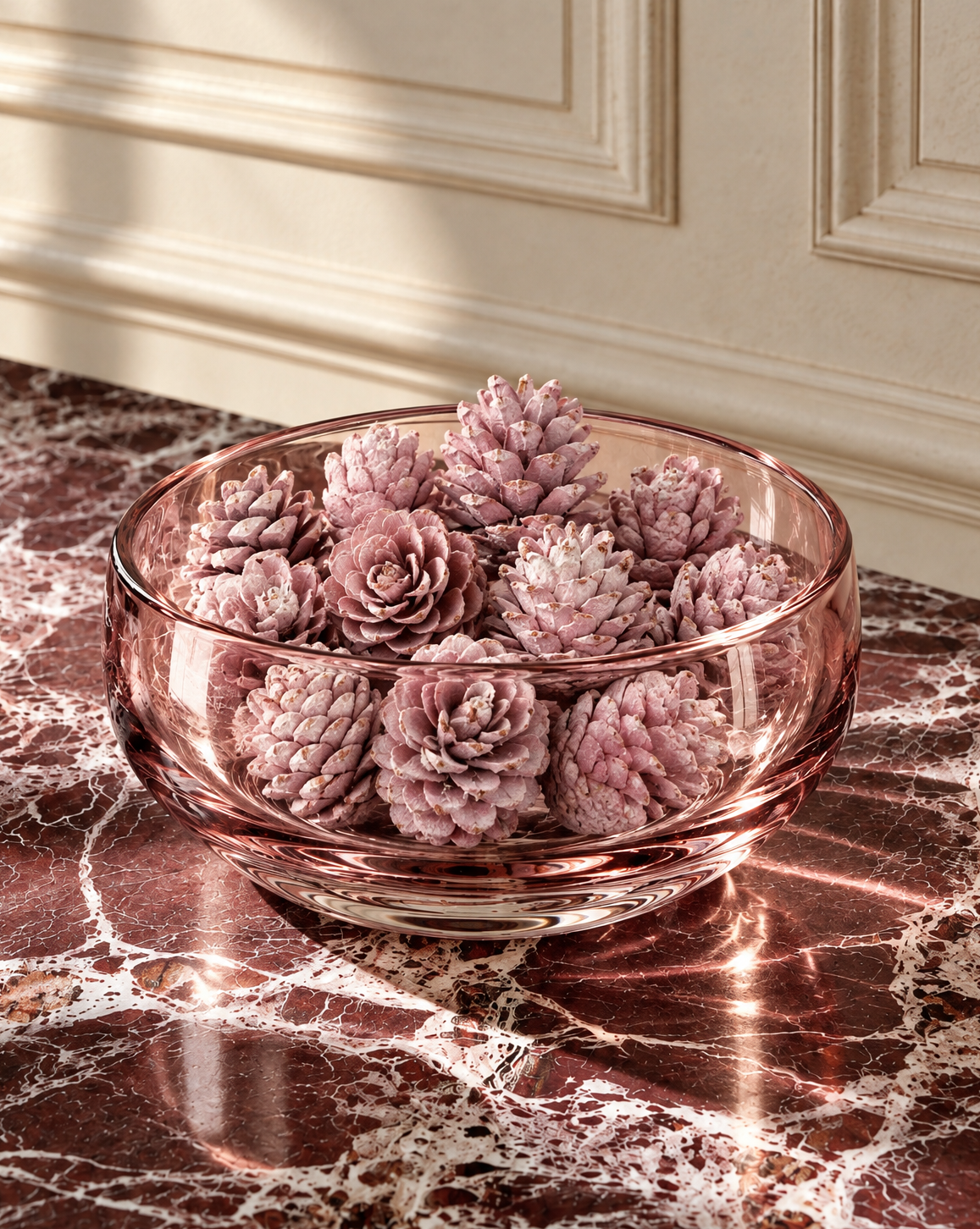 The Pink Snow-Dusted Pinecone Bag
