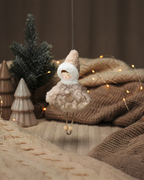 Beige Plush Sugar Plum Fairy Christmas Ornament