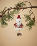 Nordic Frosty Knit Christmas Ornament – Handmade Santa or Snowman - Cute Plush Ornaments
