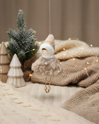 Beige Plush Sugar Plum Fairy Christmas Ornament