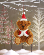 Plush Teddy Bear Christmas Ornaments: Forrest Green, Red, Beige Ornaments - RL Christmas, Classic American Christmas, Ralph Lauren Inspired