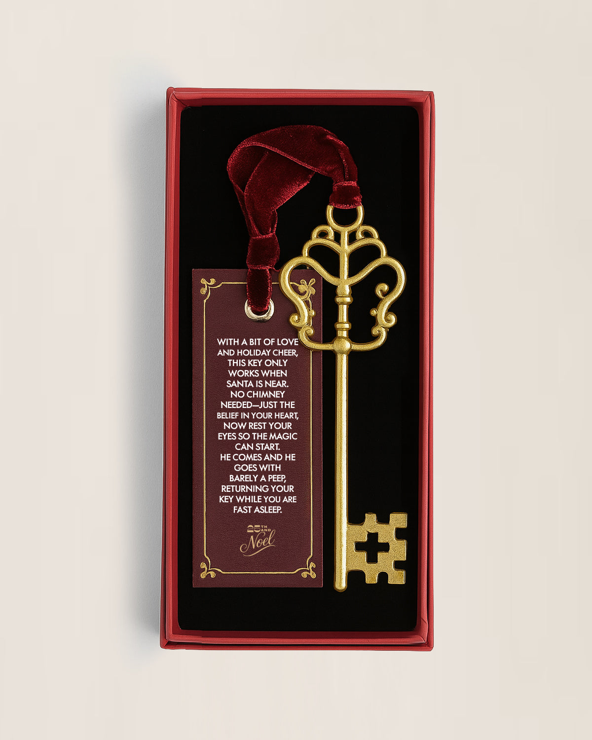 The Santa Key with Holiday Poem – No Chimney Needed - Officially Authorized & Approved by the North Pole for Homes Without Chimneys