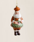 Shatterproof Wintergreen Chef Santa Christmas Ornament