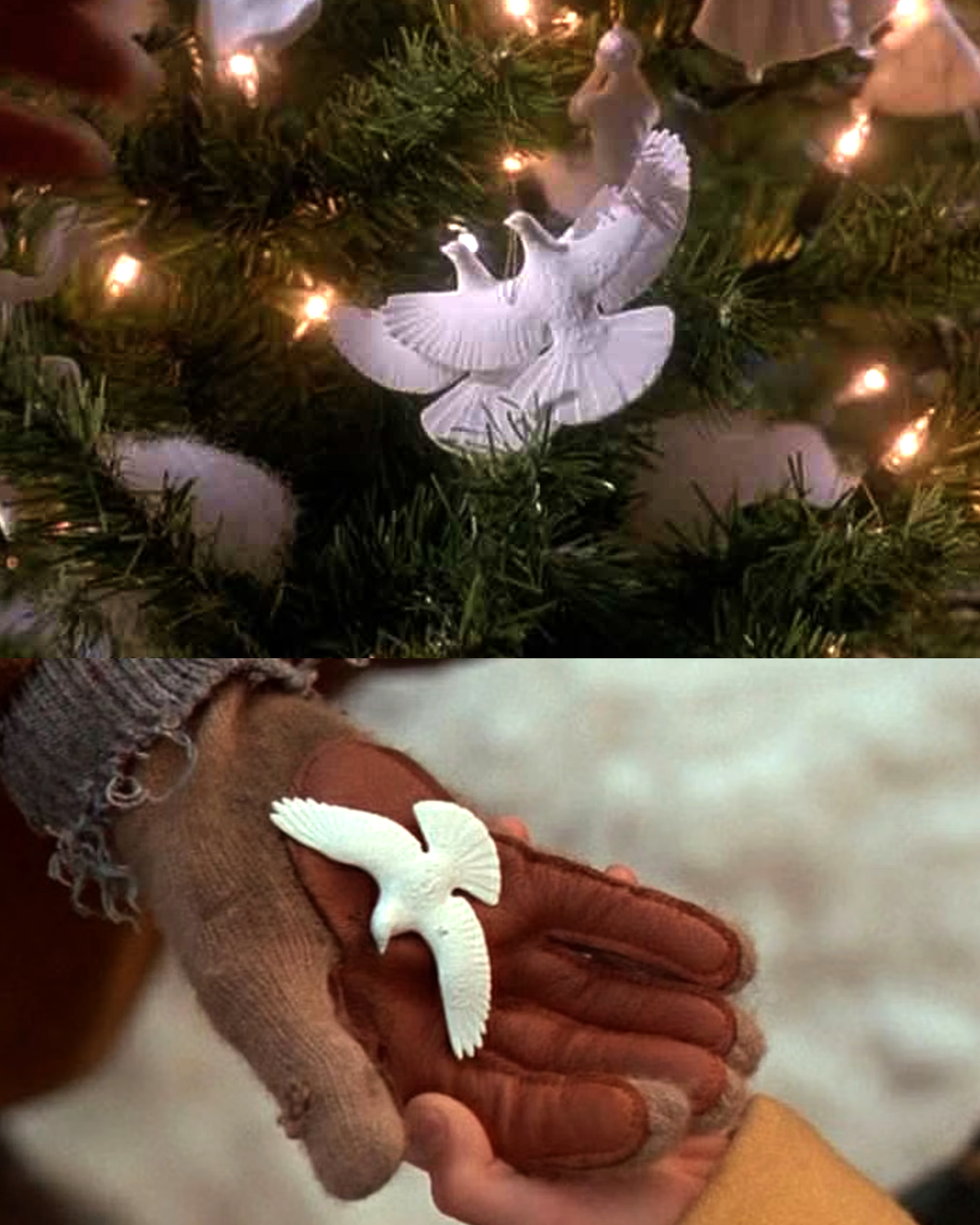 Turtle Dove Ornament Set: Vintage Ornament and Friendship Keepsake