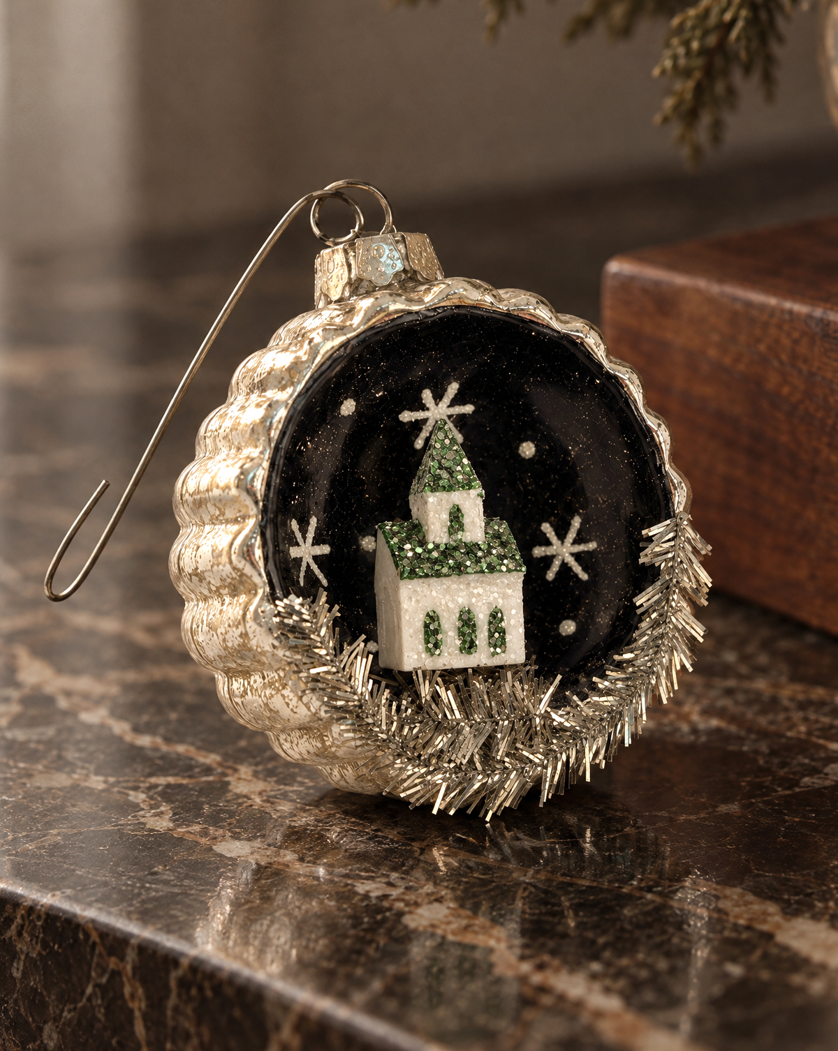 The Heirloom Church Glass Ornament