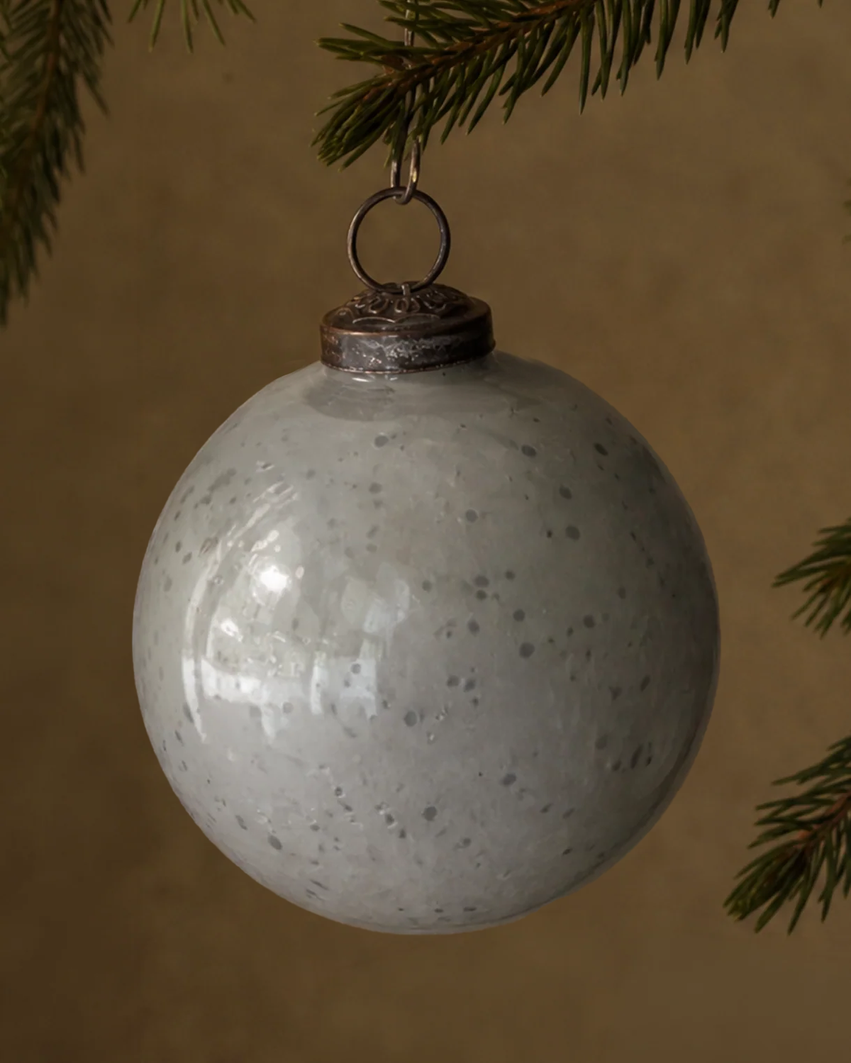 The White Kugel Glass Ornament