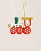 Hand-Painted Mini Wooden Train Christmas Ornament Box Set (Set of 6)  - Nostalgic Ornament