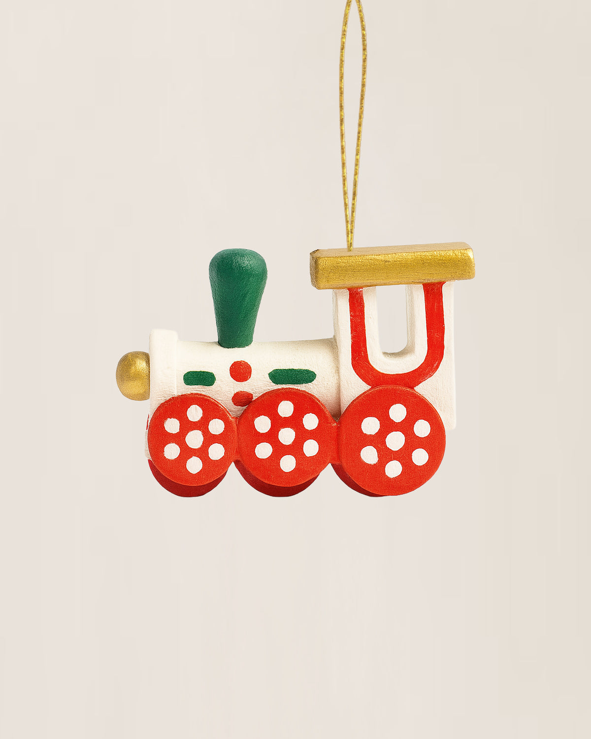 Hand-Painted Mini Wooden Train Christmas Ornament Box Set (Set of 6)