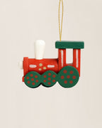 Hand-Painted Mini Wooden Train Christmas Ornament Box Set (Set of 6)  - Nostalgic Ornament