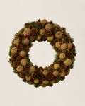 Pinecone Christmas Wreath – Holiday Mantel & Door Decor (18.5") - Handmade, Natural, Beautiful Winter and Holiday Wreath
