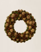 Pinecone Christmas Wreath – Holiday Mantel & Door Decor (18.5") - Handmade, Natural, Beautiful Winter and Holiday Wreath