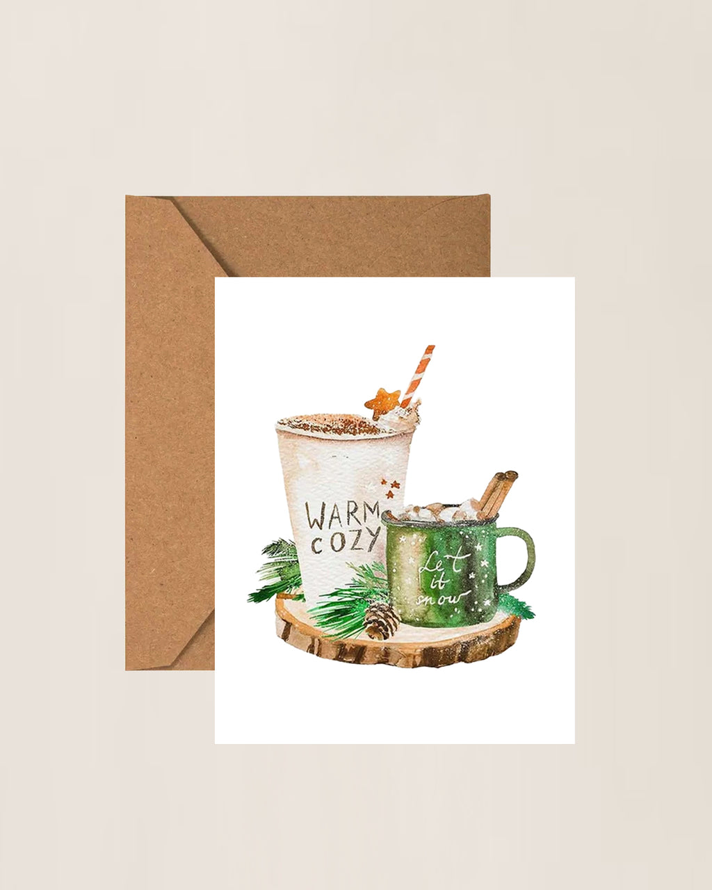 Cocktail and Drinks Christmas Cards - Classic Watercolor Christmas Cards – Holiday Illustration Greeting Cards