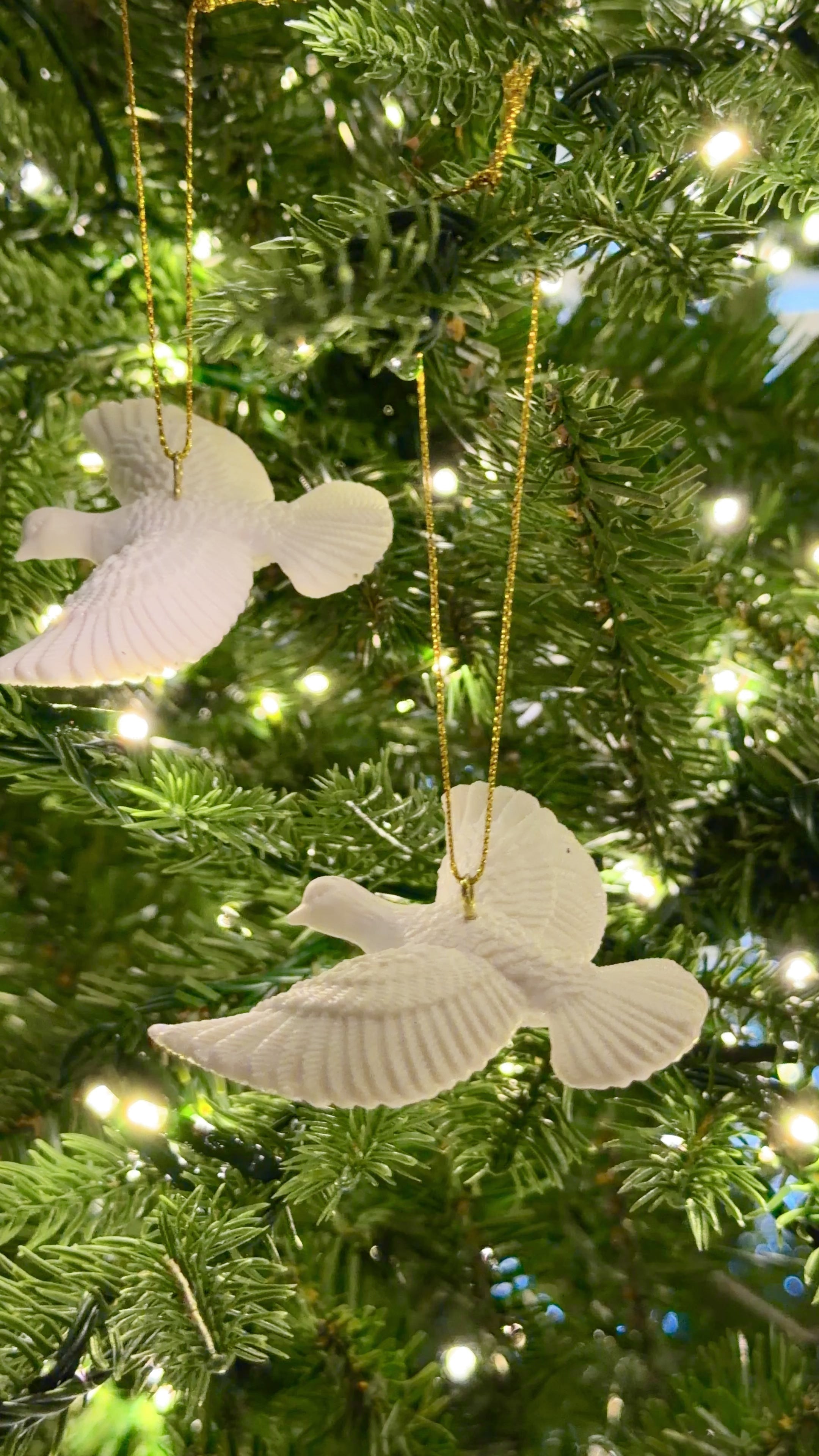 Turtle Dove Ornament Set: Vintage Ornament and Friendship Keepsake